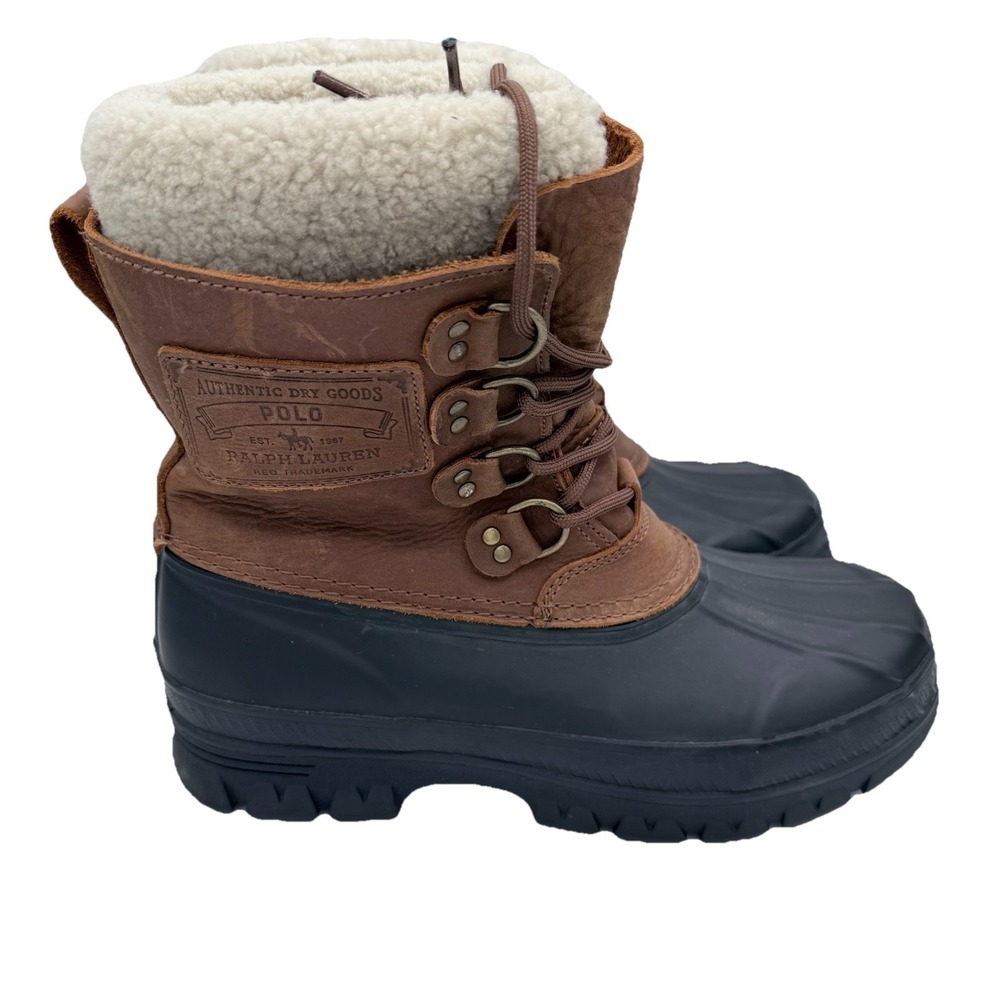 Polo Ralph Lauren Boots Men's 8 Women's  9.5‎ Landen Shearling Trim Snow Winter
